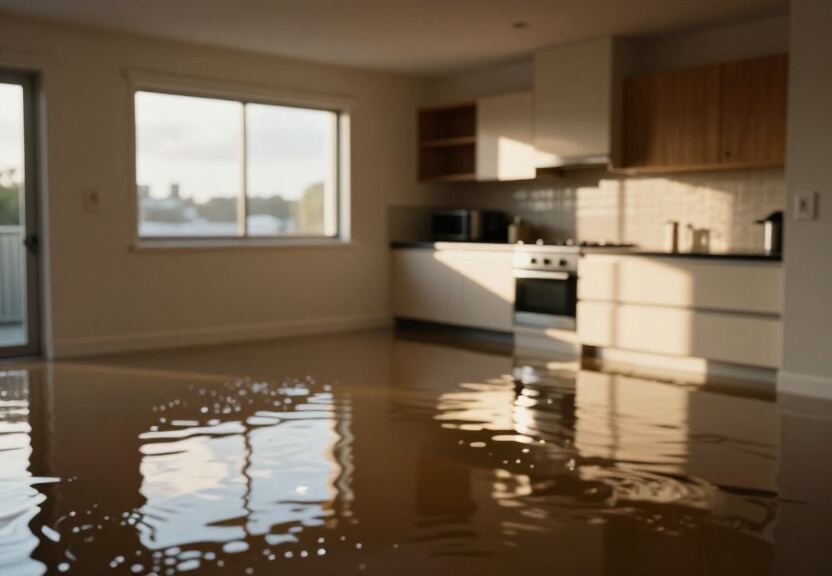 Flood-damaged heritage home in Windsor before restoration